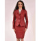 Red eco leather jacket