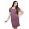 Women's lace dress in blackberry color