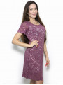 Women's lace dress in blackberry color