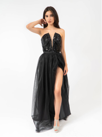 Long black formal dress Nicole